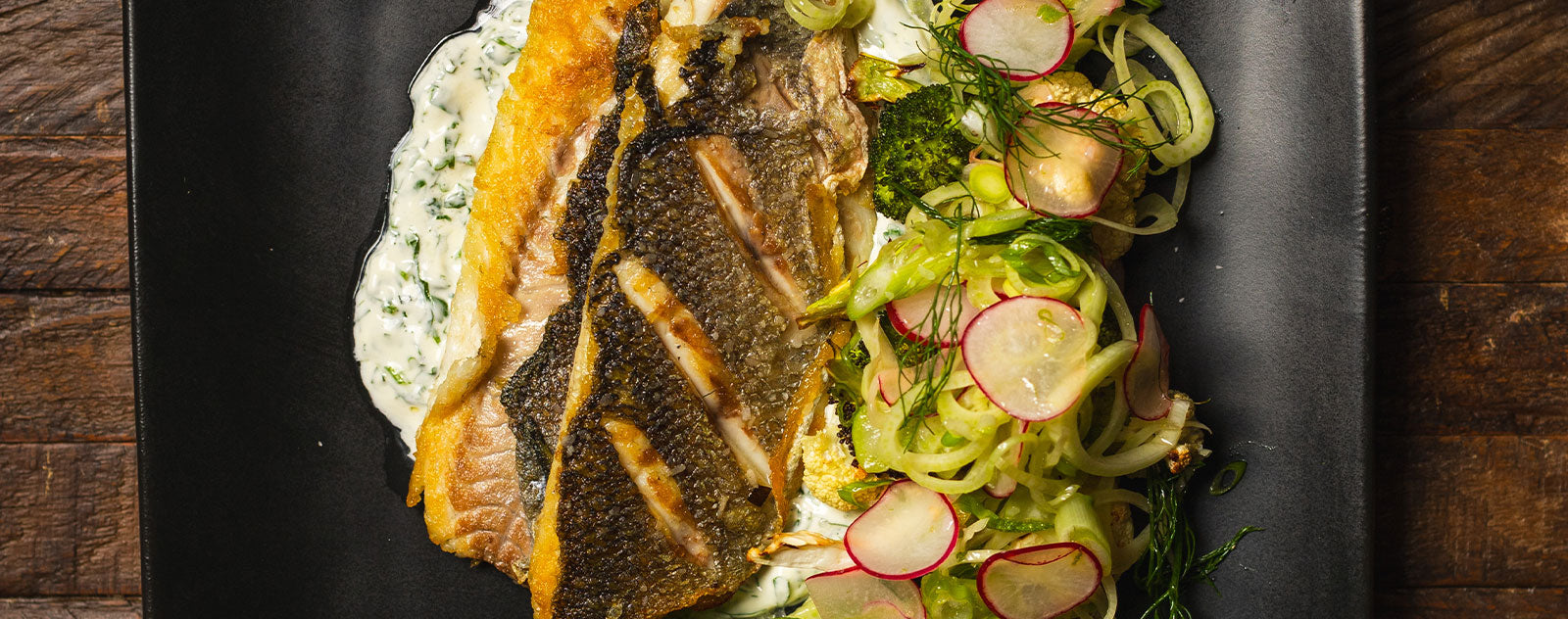 Epic Branzino with Green Goddess Dressing by Chef Claudette Zepeda