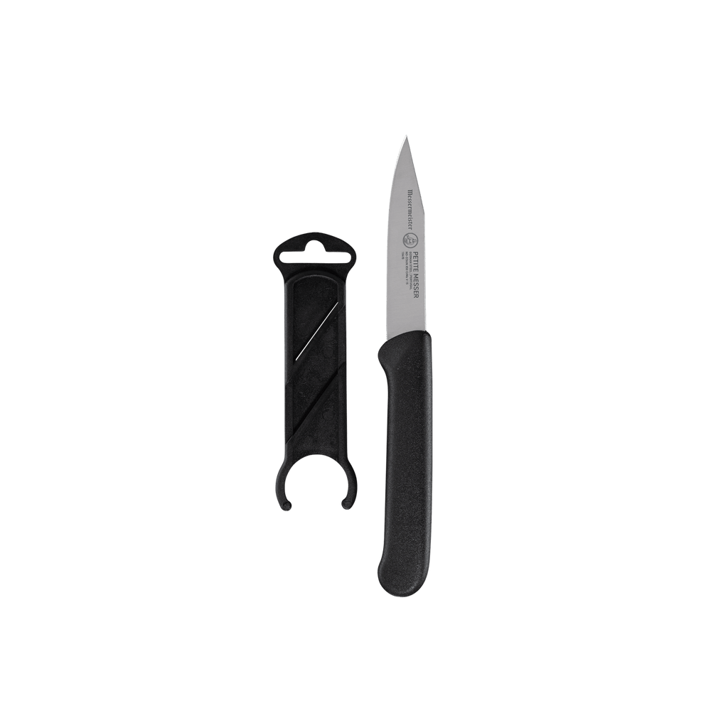 Petite Messer Black Clip Point Parer with Sheath - 3