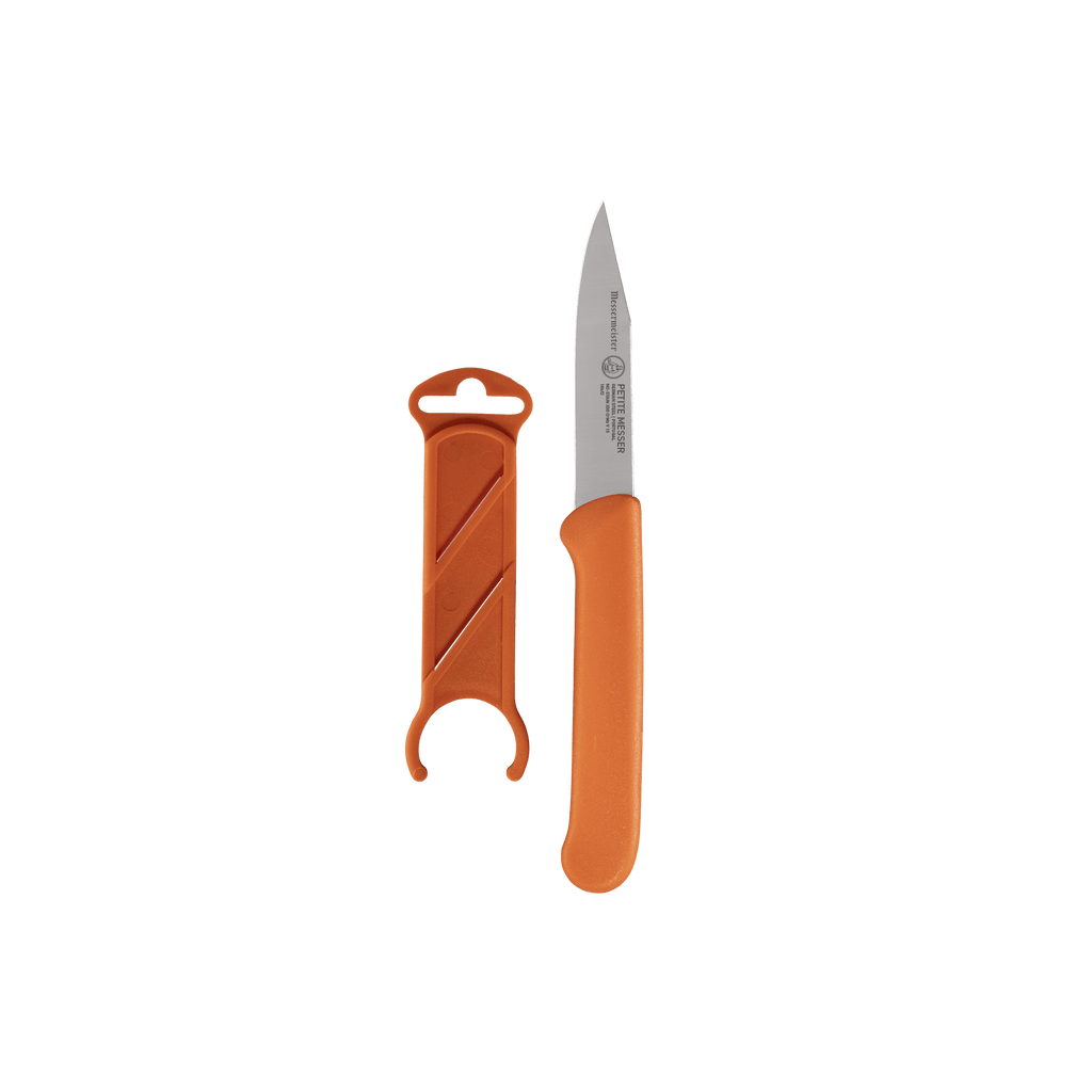 Petite Messer Orange Clip Point Parer with Sheath - 3