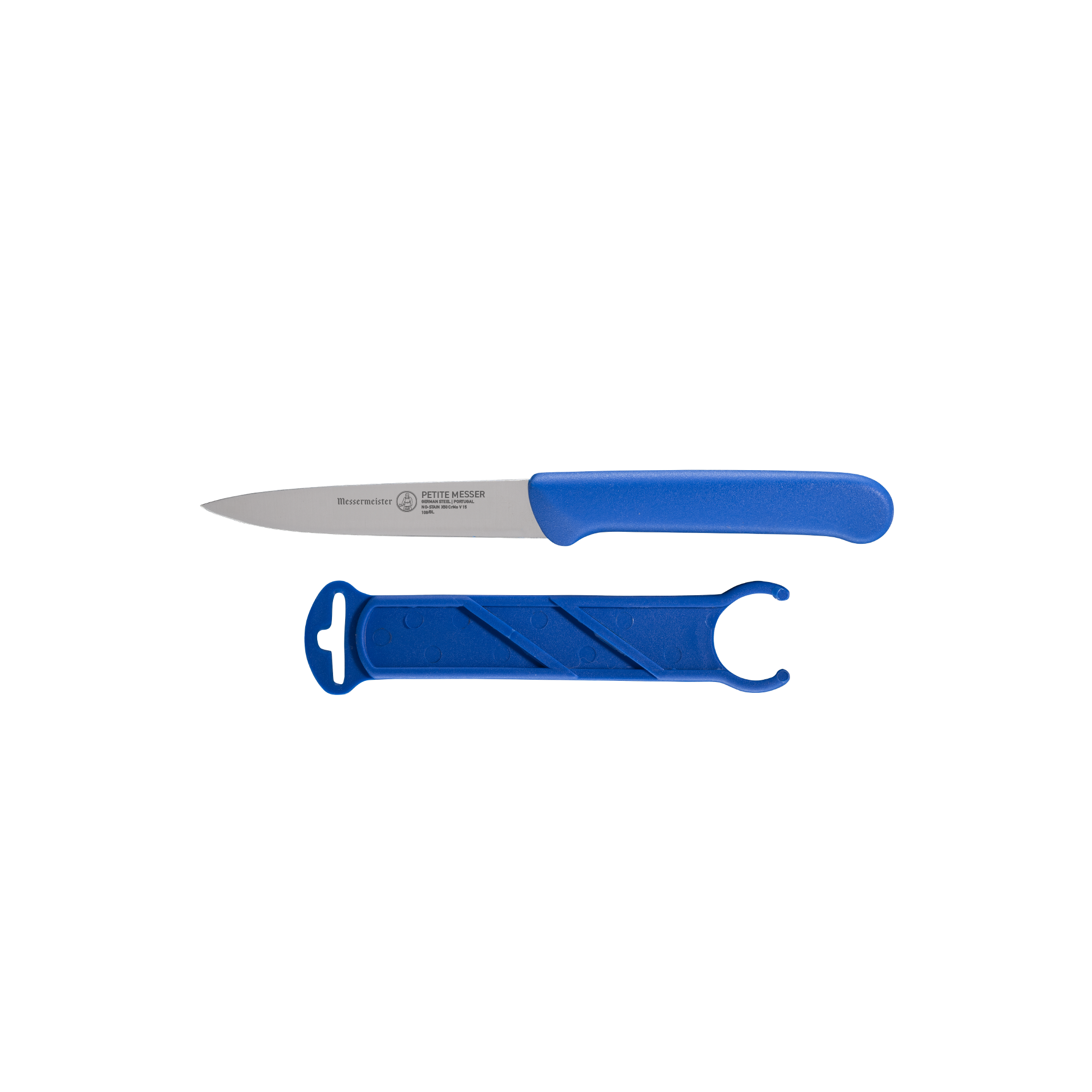 Petite Messer Blue Spear Point Parer with Sheath - 4" - Messermeister