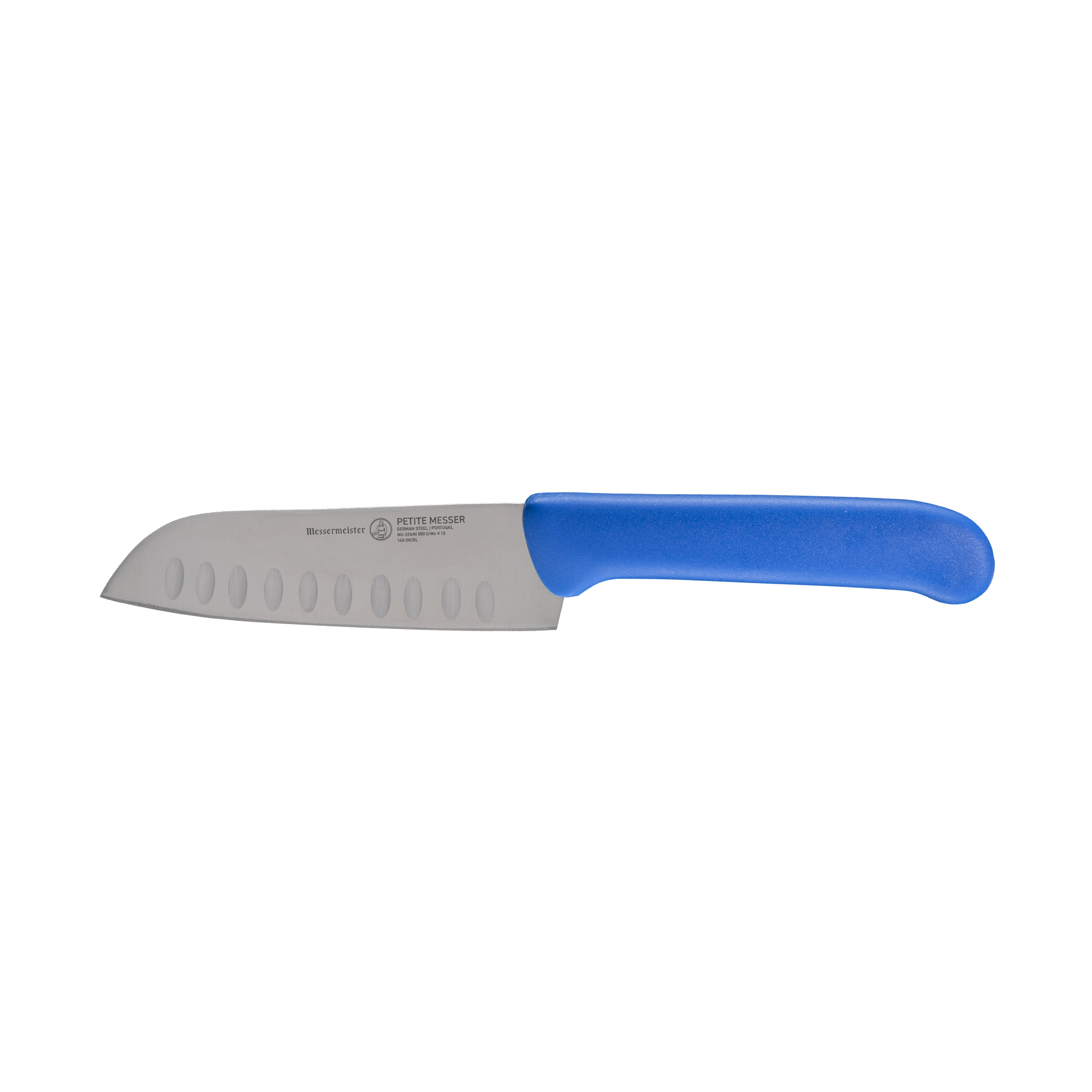 Petite Messer Blue Kullens Santoku Knife - 5" - Messermeister