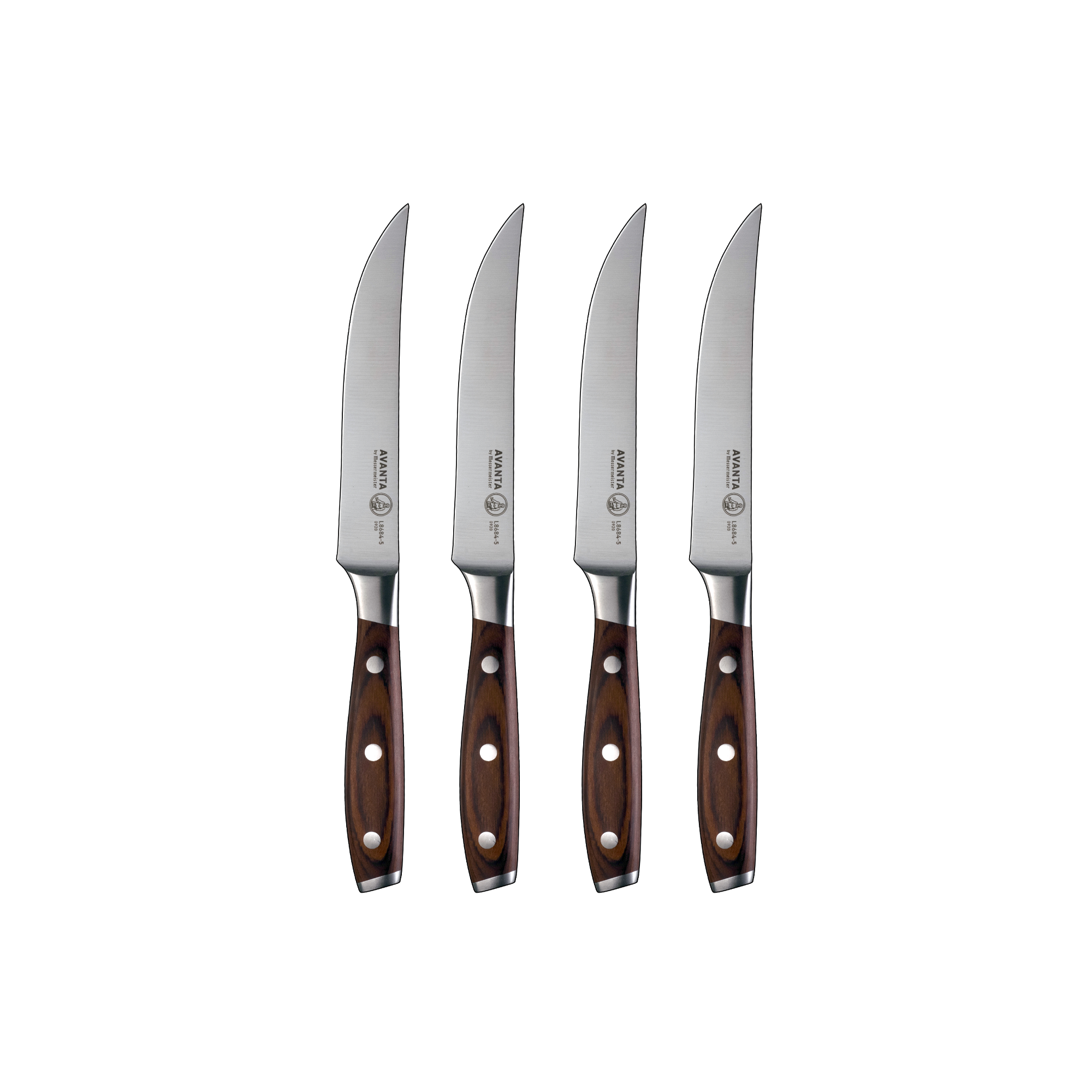 Avanta Pakkawood 4 Piece Fine Edge Steak Knife Set