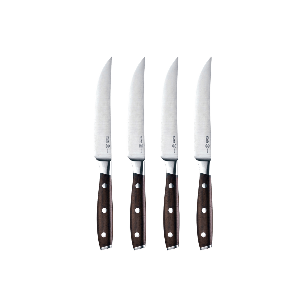 Avanta Smoked Teak 4 Piece Steak Knife Set - Messermeister