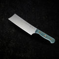 Custom Blue Nakiri Knife - 6.5