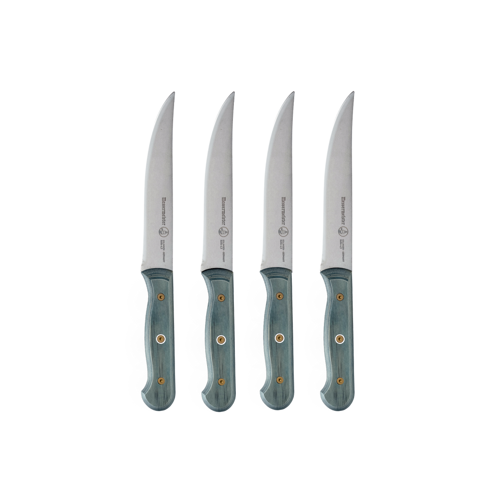 Custom Blue 4 Piece Steak Knife Set