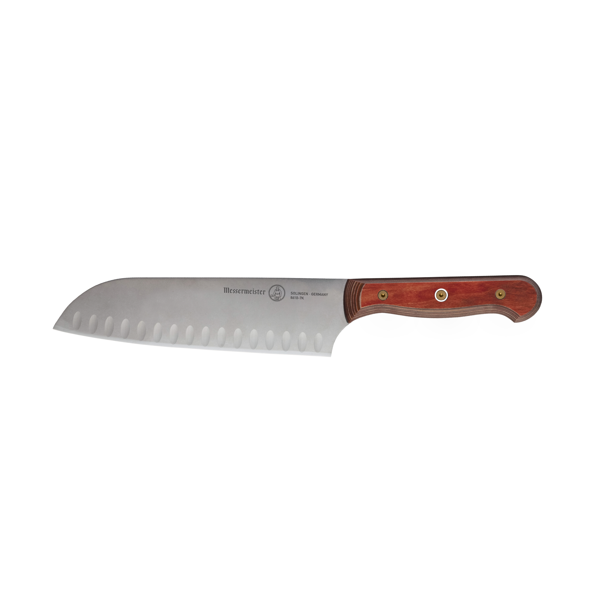 Custom Red Kullens Santoku Knife - 7" - Messermeister