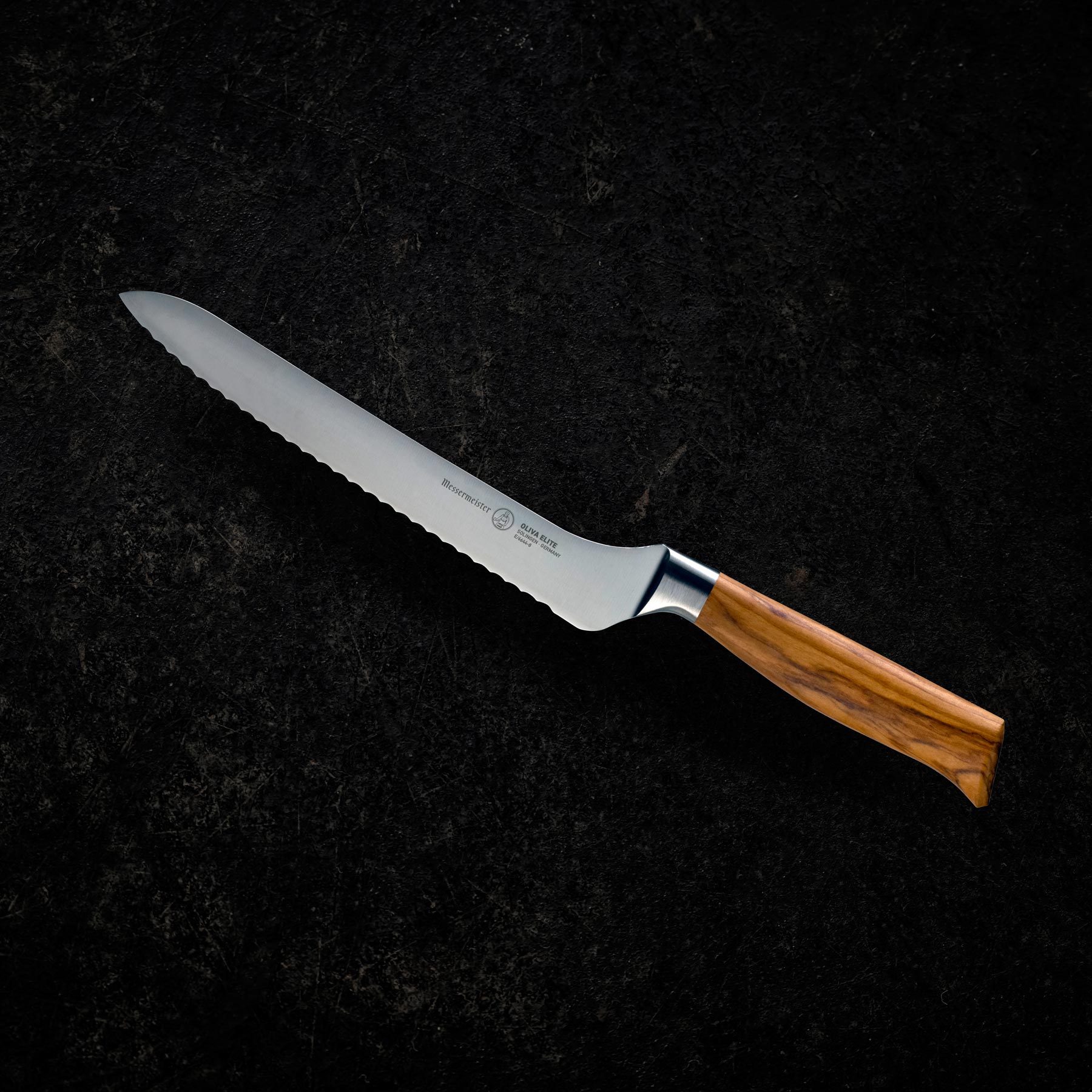 Oliva Elite Offset Scalloped Bread Knife - 8"
