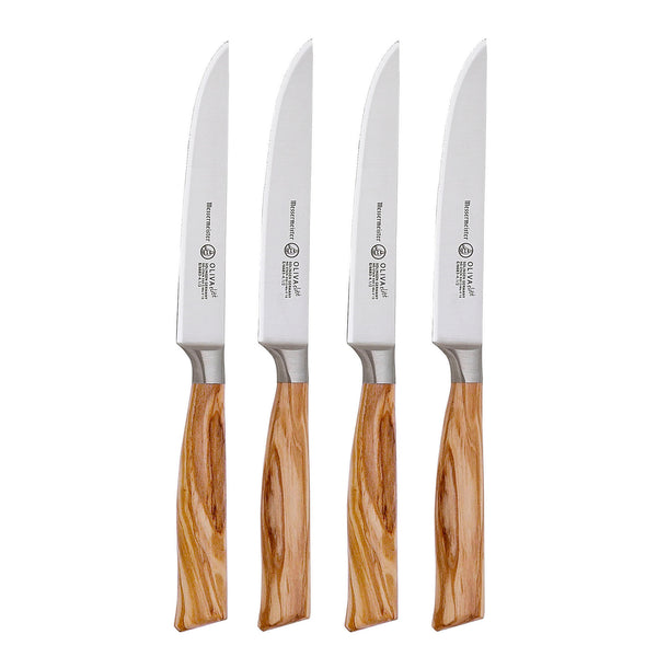 Messermeister San Moritz Elite 4 Piece Multi-Edge Steak Knife Set -  KnifeCenter - E/2683-4/4S - Discontinued