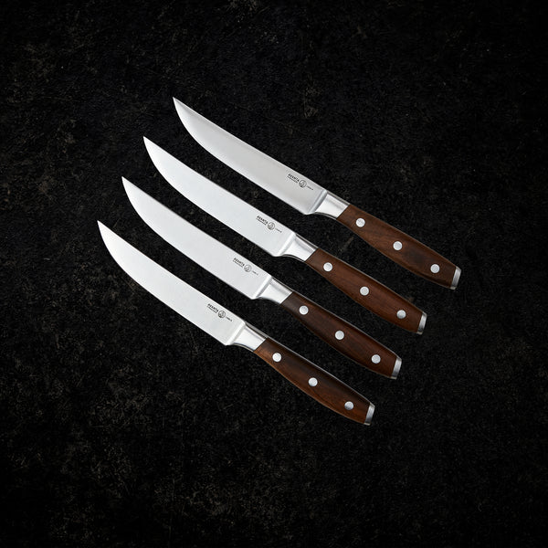 KC Teak Rustfri Stainless Appetizer Butter Small Knives 4 Set