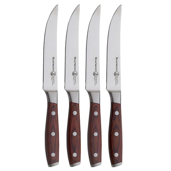 Messermeister Steak Knives - 8 Piece Set - Avanta Forged Pakkawood – Cutlery  and More