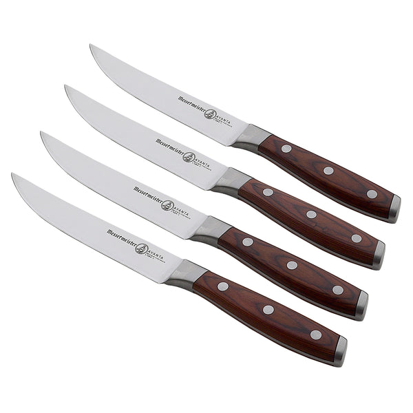 Messermeister Steak Knives - 8 Piece Set - Avanta Forged Pakkawood